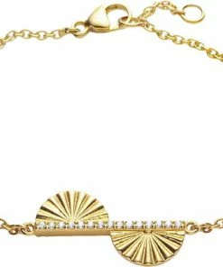 Bedste salg 🛒 With Love Darling Fan Leaf Bracelet Brass 👏
