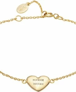 Kupon 🎉 With Love Darling Equality Heart Bracelet VERMEIL (925 Sterling Silver Gold Plated 2.5 M Vermeil ✔️