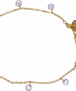 Købe ❤️ BeChristensen Susan White Zirconia Bracelet - Gold GP 👏