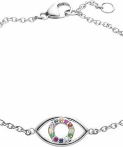 Rabat 😍 With Love Darling Multi-Zircon Eye Bracelet Silver 🛒