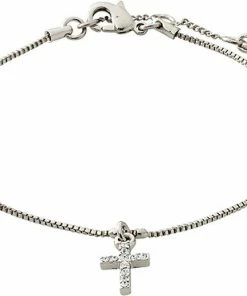 Outlet 👍 Pilgrim Armbånd, Anet, Sølvbelagt, Krystal Sølv ⌛