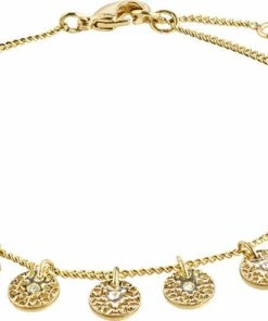 Bedste Pirce 🔔 Pilgrim GOLD-PLATED CAROL BRACELET W/ SMALL FILIGREE COINS 🤩
