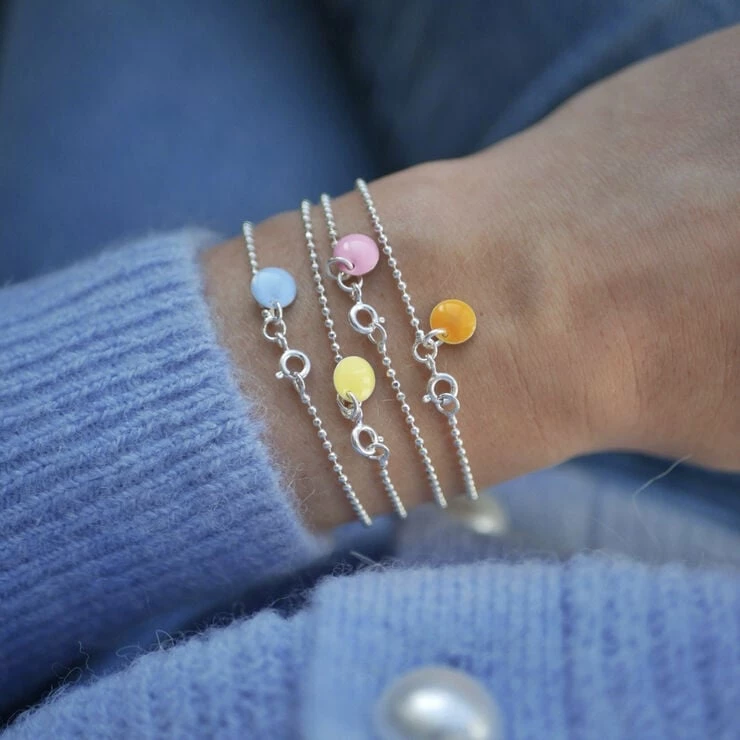 Bedste handel 👍 ENAMEL Copenhagen Bracelet, Ball Chain Old Rose 👏 - Image 2